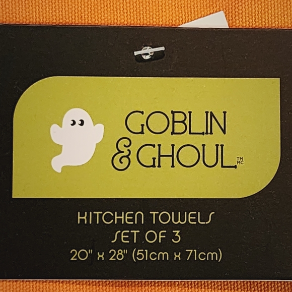 Ghost BOO Kitchen Towels by Goblin & Ghoul with Sherpa Ghost Halloween Kitchen - Picture 8 of 8